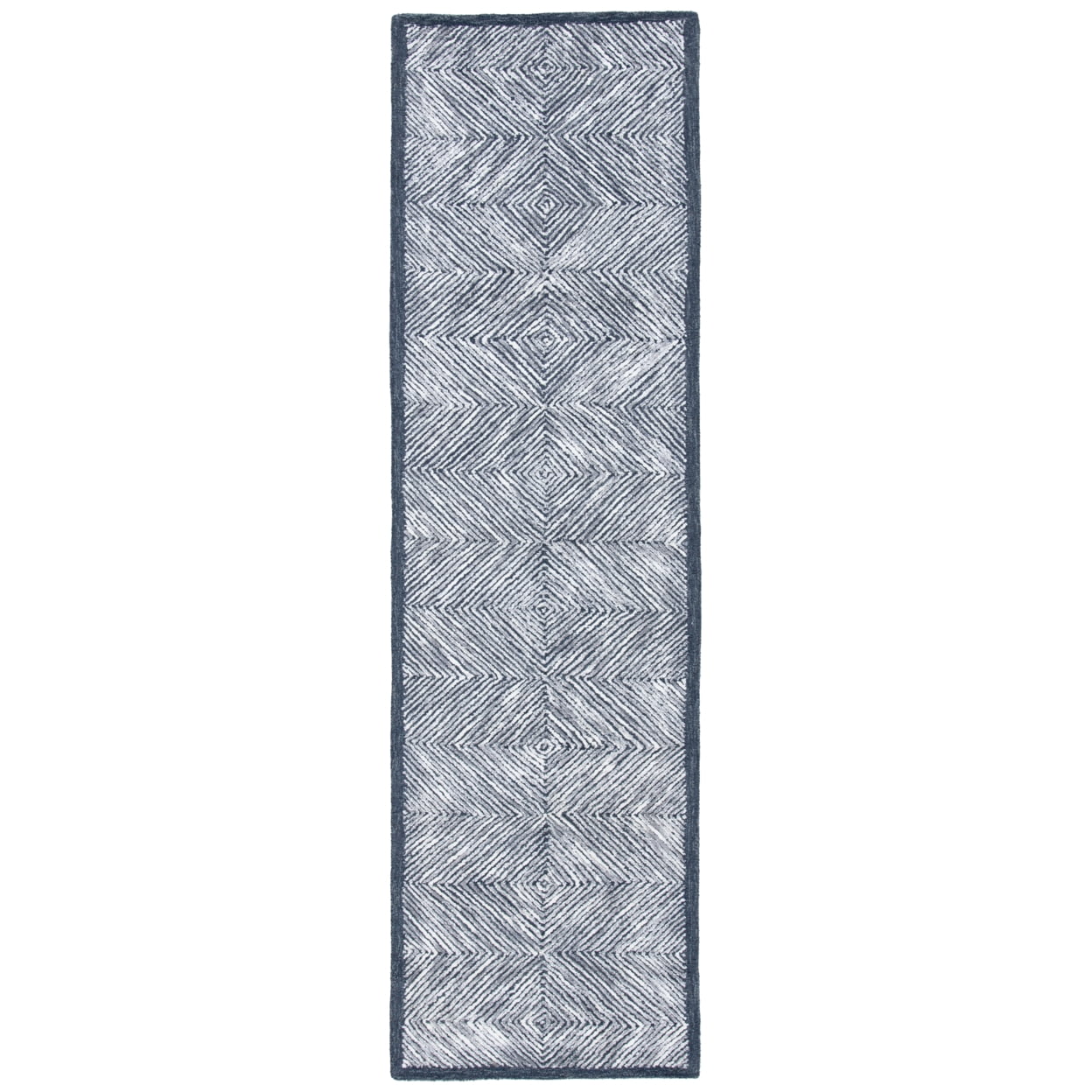 SAFAVIEH Soho Jonie Abstract Area Rug, Dark Grey/Ivory, 6' x 9'