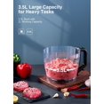thumbnail image 3 of Food Processor & Vegetable Chopper with 12 Cup Large Mixing Bowl, 3 Speeds and Pulse Function, 600W-Watt Base and 3 Dough Blade for Slicing, Shredding and Mincing, Silver, 3 of 8