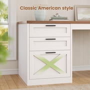 67 L Shaped Computer Desk with 3 Drawers and Storage Shelves, Farmhouse Corner Office Desk, Home Office Desk