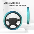 thumbnail image 6 of YFYANG Universal Elastic Blue Snowflake Texture Car Steering Wheel Cover, Non-Slip Sweat Absorbent, 6 of 8