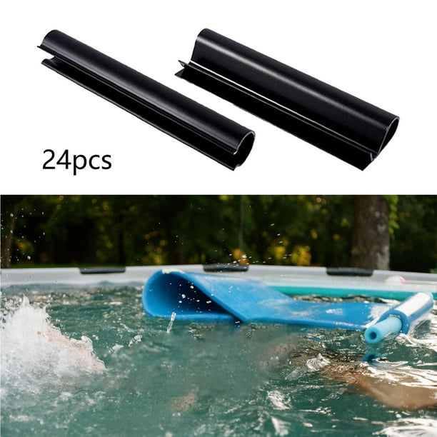 24 Pcs Pool Clips Above Ground Swimming Pool Winter Cover Clips Household  Folder female and male 