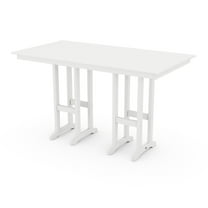 POLYWOOD Farmhouse 37" x 72" Bar Table in White