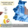 thumbnail image 3 of Shaker Bottles for Protein Mixes - 28 oz Blue Protein Shaker with Wire Whisk Ball, 3 of 5