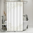 thumbnail image 2 of White Shower Curtain for Stall Bathroom Gold Black Eucalyptus Leaves Neutral Farmhouse Room Partition Home Decor Botanical Plants Waterproof Fabric RV Shower Curtains 36x72inches with Hooks, 2 of 6