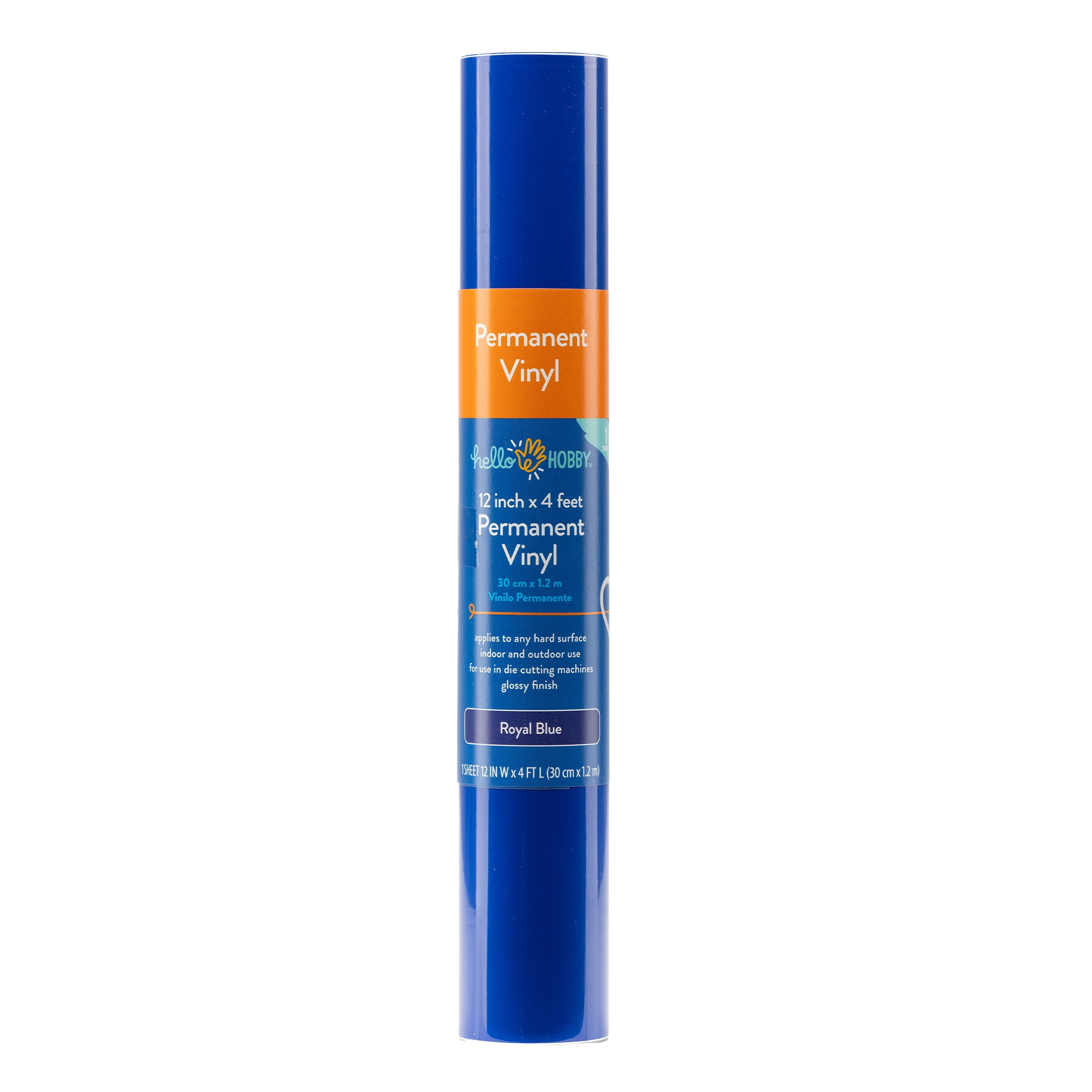 (2 pack) Hello Hobby 12" x 4' Royal Blue Permanent Craft Vinyl Roll