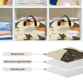 thumbnail image 5 of 2pcs Foldable Iron Frame Storage Basket Open Basket Bins Versatile Organizer for Laundry Bathroom Closet 16.9” x 11.4” x 7.7” Halloween Pumpkins and Spider Webs, 5 of 7