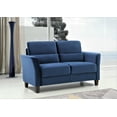 thumbnail image 2 of Uspridefurniture Aalt 57.88" Velvet Square Arm Loveseat,Blue, 2 of 5