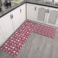 thumbnail image 2 of Red Christmas Deer and Tree Pattern Kitchen Rugs Sets Of 2,Anti Fatigue Kitchen Mat Rugs Non Slip Washable,Decorative Kitchen Floor Mats for Kitchen,Sink,Laundry,17"x30"+17"x47", 2 of 7