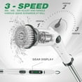 thumbnail image 4 of Hovilon Electric Spin Scrubber, Cordless Cleaning Brush Scrubber for Home, 14500RPM-8 Replaceable Brush Heads-30Mins Work Time, 3 Adjustable Size, 3 Speeds for Bathroom Shower Bathtub Glass Car, 4 of 9