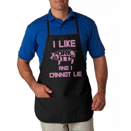 Crazy Dog TShirts - I LIke Pork Butts And I Cannot Lie Apron Funny Grilling