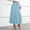 c01Blue, variant on Women Flowy Maxi Skirts High Waisted Elastic Drawstring A-Line Half Body Skirt Summer Solid Color Casual Long Skirts Black XL