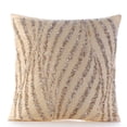 thumbnail image 4 of Throw Pillow Covers, Wave Of Gold - 12x12 Inches Square Decorative Throw Pillow Covers In Silk & Sequins Embroidery, 4 of 8