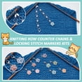 thumbnail image 4 of 1 Pcs Dog Paw Knitting Row Counter Chains and 18 Pcs Dog Paw Stitch Markers Alloy Enamel Charms Stitch Marker for Knitting Weaving Jewelry Making, 4 of 6