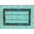 thumbnail image 1 of Ahgly Company Indoor Rectangle Solid Light Blue Modern Area Rugs, 8' x 12', 1 of 4