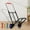 Pipe25mmRubber Wheel, variant on Foldable Hand Truck Adjustable Handle Collapsible Trolley Cart Convenient for Couriers Retractable 22.8inch-36.2inch Metal Frame , Pipe 28mm PU Wheel, telescopic