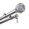 thumbnail image 2 of Central Design Products Steel Adjustable Bathroom Double Curtain Rods, Silver, 2.25" X 2.5", 2 of 2