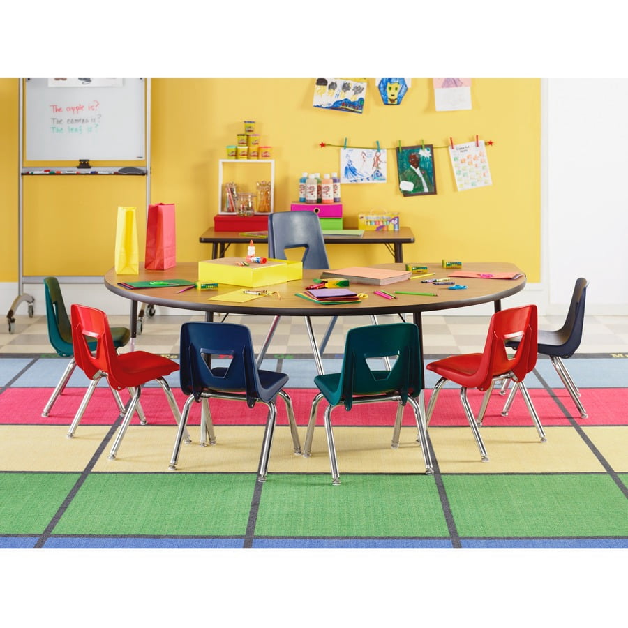 Lorell Activity Table Standard Height Adjustable Leg Kit - 30" Length X 1.1" Diameter - Black, Chrome
