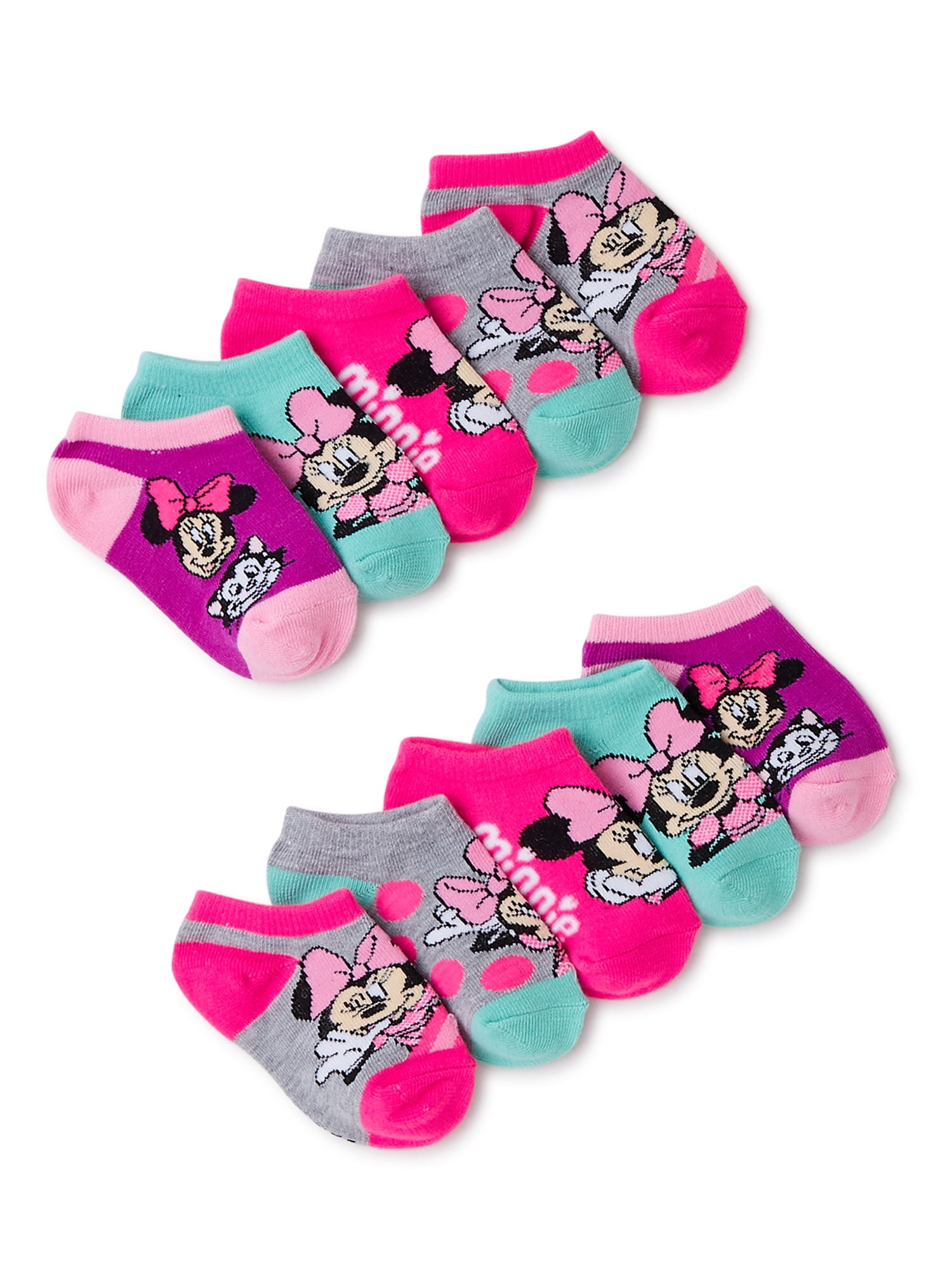 Minnie Mouse Toddler Girls' Socks, 10Pack