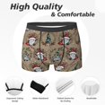 thumbnail image 2 of Men's Boxer Briefs, Santa Claus cute Soft Comfy Mens Underwear Boxer Briefs Breathable With Widen Waist, 2 of 7