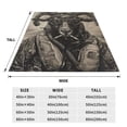 thumbnail image 3 of Balery Vintage Ram Pilot Manta de Felpa Suave y Acogedora – Cobija de Franela Aterciopelada para Cama, Lavable y Cálida para Sofá, Mascotas, Transpirable-40"x30", 3 of 7