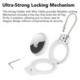 thumbnail image 5 of FERSWE Compatible with Apple AirTag Secure Holder with Wire Cable, 4 Pack Air Tag Lock Case Keychain Key Ring Key Chain Luggage tag for Keys, Luggage & More Men Women's Keyrings & Keychains, 5 of 7