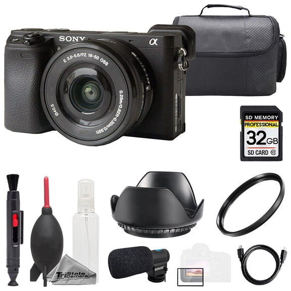 Sony Alpha a6400   16-50mm Lens   Mic   32GB   Bag- Basic Kit (International Version)