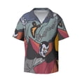 thumbnail image 2 of Lsque Scooby-Doo print Men's Cuban Collar Short Sleeve Shirt Summer Beachwear Casual Button Down Fashionable Vacation Leisure Shirt-4X-Large, 2 of 7