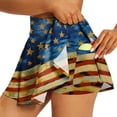 thumbnail image 3 of Vedolay Women's Independence Day Print High Waist Short Skirts,Dark Blue S, 3 of 4