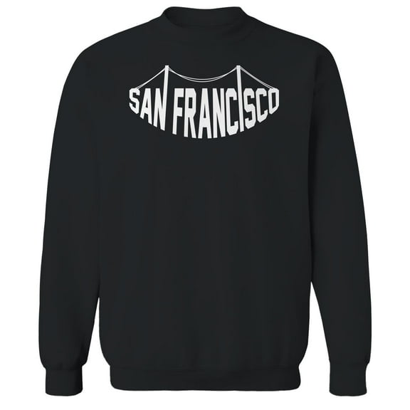 San Francisco Humor Graphic Black Men's Crewneck Sweatshirt