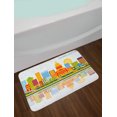 thumbnail image 2 of Charleston Bath Mat, West Virginia Business Travel Concept Colorful Skyline United States of America, Plush Bathroom Decor Mat with Non Slip Backing, 29.5" X 17.5", Multicolor, by Ambesonne, 2 of 2