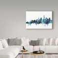 thumbnail image 3 of Trademark Fine Art 'Santorini Blue Teal Skyline' Canvas Art by Michael Tompsett, 3 of 3