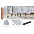 thumbnail image 3 of Dtwnek Set of 4 Comfortable Linen Dining Chair with Metal Legs, Upholstered Seat Backrest Side Chair for Living Room, Dining Room,Light Gray, 3 of 9
