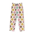 thumbnail image 6 of Uemuo Colorful Donuts Pattern Men's Wide Leg Palazzo Lounge Pants with Pockets Light Weight Loose Comfy Casual Pajama Pants-Medium, 6 of 9