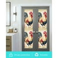 thumbnail image 5 of Window Privacy Film Pink Spring Floral Rooster Stained Glass Window Film Decorative Sun Block Window Cover Retro Rooster Pastoral Window Clings Static Adhesive Sticker for Bathroom 29.5"x118", 5 of 7