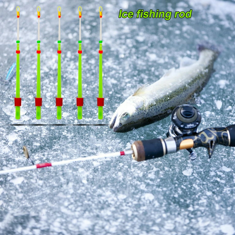NUZYZ 5Pcs Ice Fishing Rods Double Layer Ultra-light ABS Extension