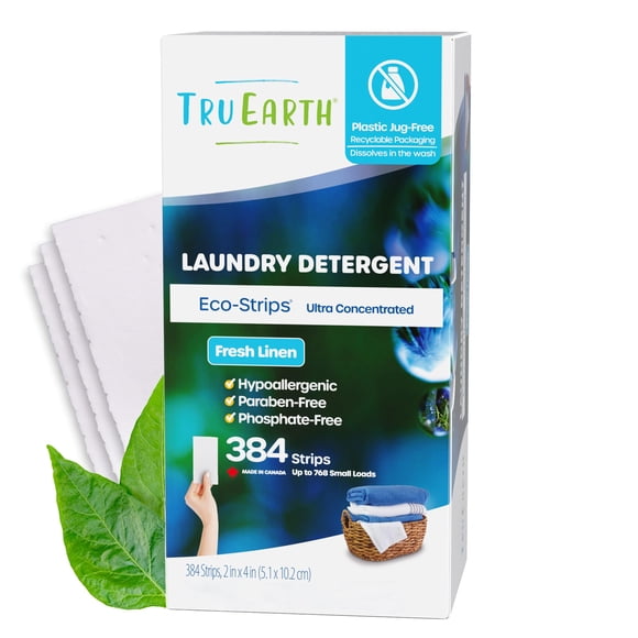 Láminas de detergente para ropa Tru Earth Compact 384 hojas