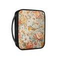thumbnail image 2 of FKELYI Peony Floral Bird Print PU Letaher Bible Cover with Handle Bible Carrier Case Book Organzier Holder Church Bible Bag with Zipper Pocket for Prayer Study, 2 of 5