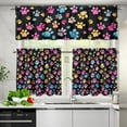 thumbnail image 3 of Dog Paw Print Valance Curtains Set for Windows Kitchen Valances Window Treatments for Kitchen Bathroom Bedroom Home Decor Curtain Luxury European Style Valance, 3 of 6