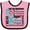 Pink and Black, variant on Inktastic Ovarian Cancer I Wear Teal Ribbon Tribute Boys or Girls Baby Bib