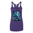 thumbnail image 2 of Great White Shark Species in Ocean | Womens Fishing Premium Tri-Blend Racerback Tank Top, Purple Rush, X-Large, 2 of 3