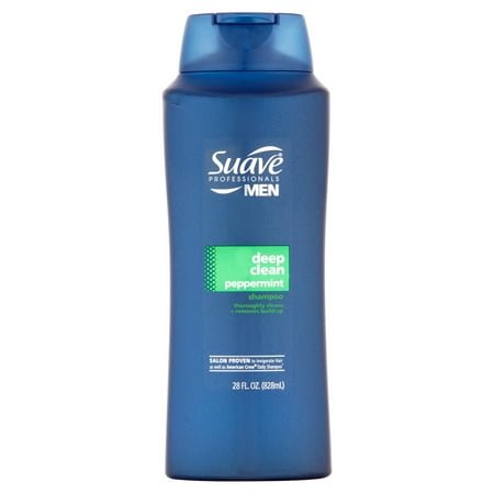 (2 Pack) Suave Men Deep Clean Shampoo with Peppermint, 28
