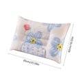 thumbnail image 3 of EazyTech Hotel-Grade Down Cervical Pillow Luxury Floral Bed Pillow for Back and Side Sleepers,Cotton Fabric Ultra Soft & Supportive Feather Core Pillow, White Duck Down Filled, 17x26in B, 3 of 6