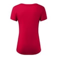 thumbnail image 5 of QHWAUAKFBN T Shirts For Women Trendy Loose Fit Summer Big Size Tshirts Top, 5 of 5