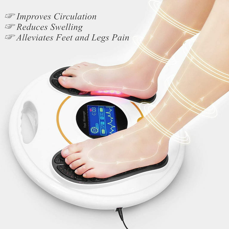 EMS Foot Massager for Neuropathy, Electric Nerve Muscle Stimulator Machine  with 8 Electrode Pads for Feet Legs