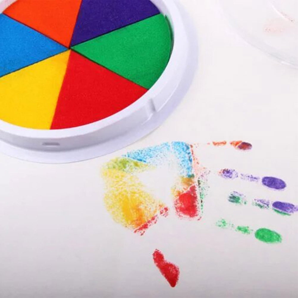 6 Colors Ink Pads- Stamp DIY Finger Color Painting Craft Cardmaking DIY Ink Pad Montessori Drawing Learning Education Toys