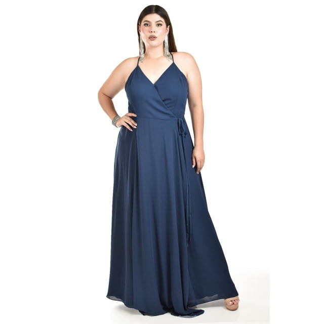 Vestido largo de fiesta Roman Fashion /Tallas Extras, 2008 (Azul marino) azul marino 40