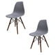 thumbnail image 1 of Set de 2 Silla Eames MUNDO IN Gris Con Base Color Nogal, 1 of 8