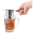 thumbnail image 2 of Extra Fine 18/8 Stainless Steel Tea Infuser Mesh Strainer With Large Capacity & Perfect Size Double Handles For Hanging On Teapots, Mugs, Cups To Steep Loose Leaf Tea And Coffee, 2 of 5