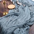 thumbnail image 4 of 2 Pcs Table Runner Dusty Blue, 90 x 400 cm Gauze Table Runner, Dusty Blue Scarf for Children's Table Decoration, Birthday Party, Wedding Table Decorations, 4 of 7