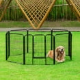 thumbnail image 3 of Bestpet Dog Playpen, 32 Inch Height 6 Panels Exercise Pen with Door, Indoor Outdoor Fence for Medium Large Pets, RV Camping Yard Black, 3 of 12